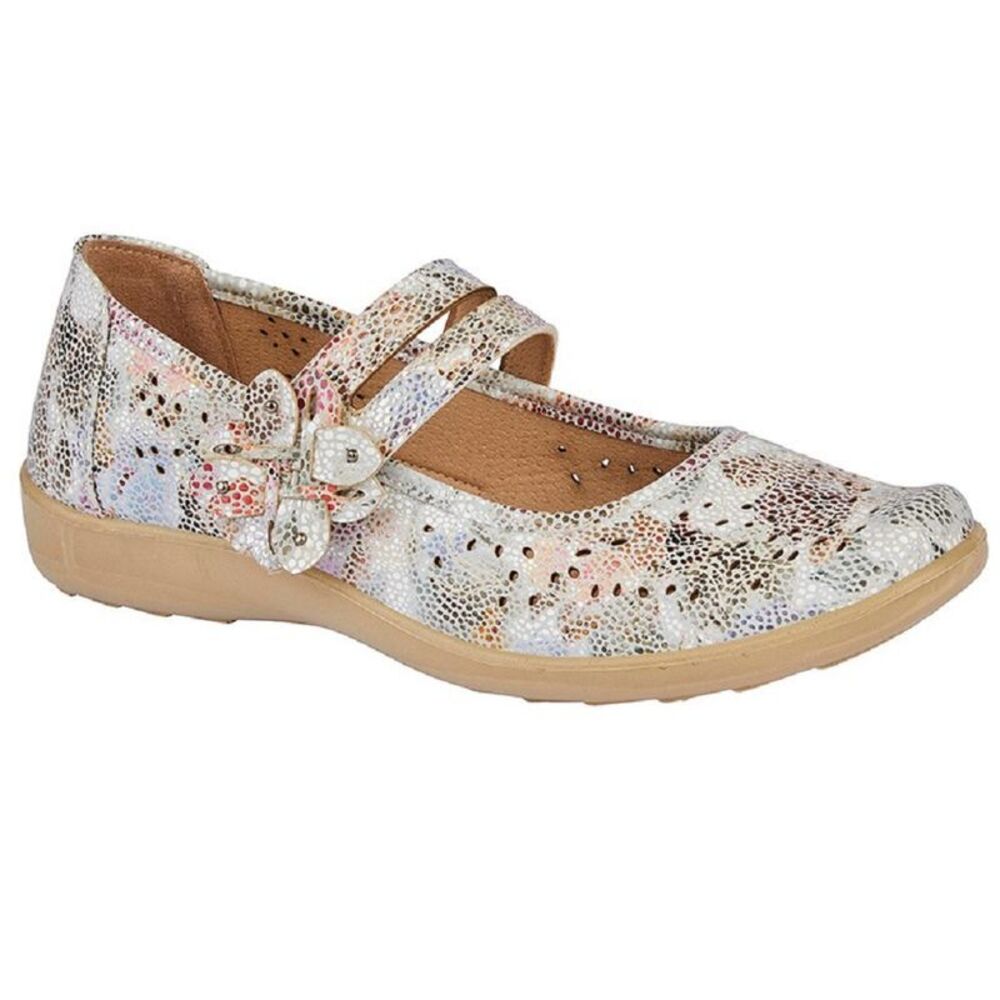 Boulevard Womens/Ladies Flower Bar Shoe / Multicolored